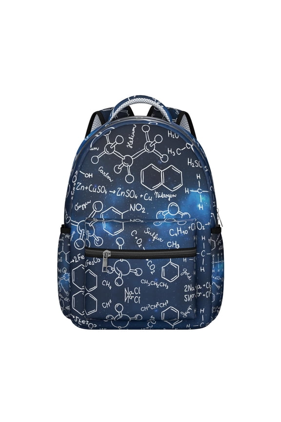 Scientific Formula Students Backpack Educational Wall Science Classroom School Bag with Chemistry Physics Biology Design, Durable and Lightweight for Students