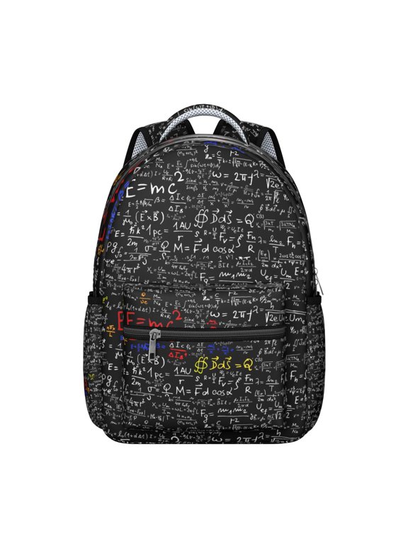 Scientific Formula Students Backpack Educational Wall Science Classroom School Bag with Chemistry Physics Biology Design, Durable and Lightweight for Students