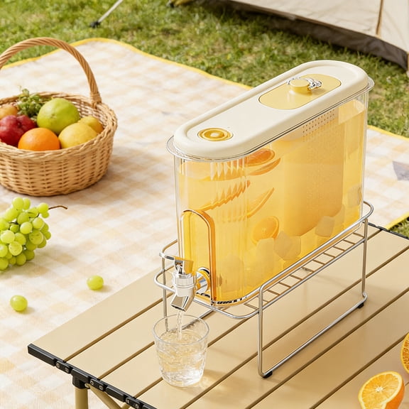 Gifts Sentmoon 4 L Plastic Beverage Dispenser with Spigot and Lid Large-Capacity Cold Drink Server Party Fruit Infuser Juice Iced Tea Pitcher for Home Office Picnic Outdoor Entertaining