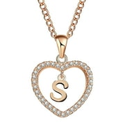 JIYUGALA Gifts Sets for Girls Womens Fashion 26 English Letter Name Chain Pendant Necklaces Jewelry Valentine's Day Gifts