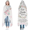 thumbnail image 1 of Gifts for Sister Best Sister Ever Gifts Wearable Blanket Hoodie - Birthday Christmas Valentine''s Mother''s Day Healing Thoughts Blanket Presents for Her, 1 of 6