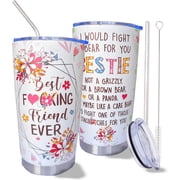 Gifts For Sisters Stainless Steel Tumbler 20oz - Bestle - Coffee Mug Cup, Sisters Gifts From Sister, Best Sister Gifts For Little Sister For Women Sister Christmas Birthday Gifts Funny