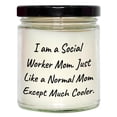 thumbnail image 1 of Gifts from Social Worker Moms to Social Workers, Vanilla Soy Candle for Social Worker Appreciation, Funny Quote, Valentine's Day Unique Gifts, 9oz Vanilla Soy Candle, 1 of 3