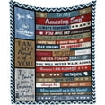 thumbnail image 1 of Gifts for Son Blanket 40"X50" - Son Gifts from Mom - Gifts for Son from Mom - Son Birthday Gifts - Birthday Gifts for Son - Son Blanket from Mom - Graduation Party Gift Ideas Throw Blankets, 1 of 6