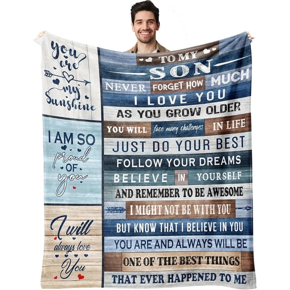 Gifts For Son Blanket 60"X80", Son Gifts From Mom/Dad, Adult Son Gift Ideas, Birthday Gifts For Son, To My Son Gifts From Mom, Gifts For Son From Mom, Gifts For Adult Son, To My Son Gifts Throw