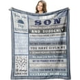 thumbnail image 1 of Gifts for Son Blankets - Fathers Day Son Gifts from Mom - Birthday Gifts for Son - Gift for Son - Son Birthday Gifts - Graduation Gifts for Adult Grown Son - to My Son Throw 50"x60", 1 of 6