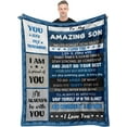 Gifts for Son, Son Gifts Blanket, Son Gifts from Mom, Adult Son Gift