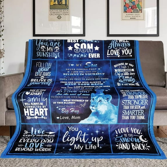 Gifts for Son, Son Gifts from Mom, Birthday Gift for Son, Adult Son Gift Ideas, to My Son Blanket from Mom, Son Birthday Gifts from Mom, Gifts for Grown Son, Son Gifts Throw Blanket 60"X50"