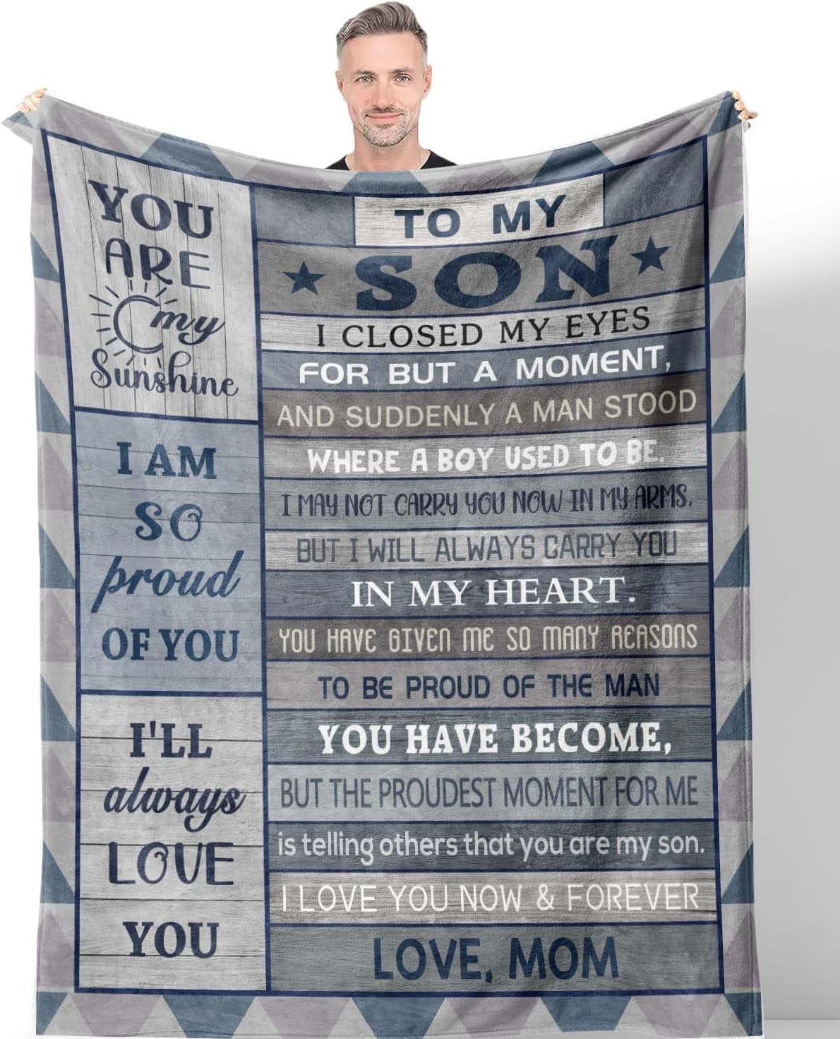 Gifts for Son, Son Gifts, Son Gifts from Mom, Gifts for Grown Son, Best Gifts for Adult Son, Birthday Gifts for Son Throw Blankets, Son Birthday Gifts, Graduation Gift Idea