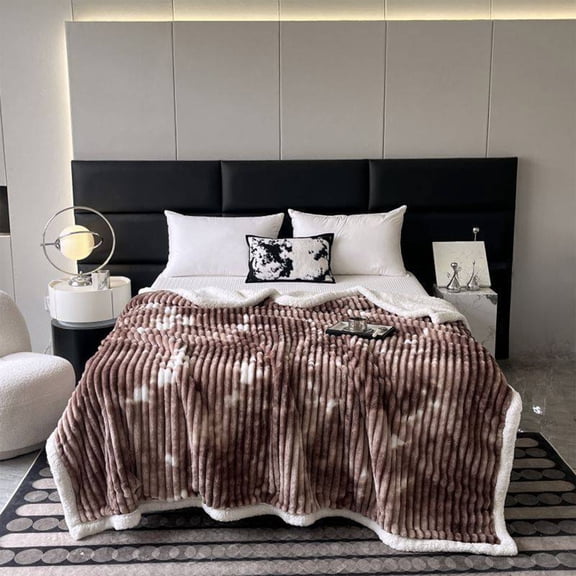 Gifts TTJ Double-Layer Thick Lambswool Plush Blanket 59.1x39.4 in Heavy Warm Sherpa Fleece Nap Throw Soft Insulated Sofa Bed Blanket Machine Washable Winter Throw