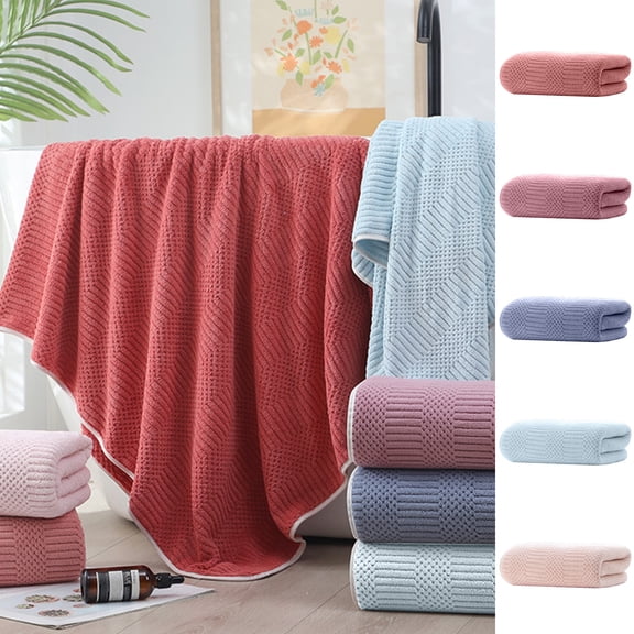 Gifts TTJ Double-Sided Velvet Bath Towel Blanket Large Absorbent Multipurpose Wrap Soft Thick Plush Bath Sheet For Shower Pool Fitness Travel Spa Quick Dry Towel Throw