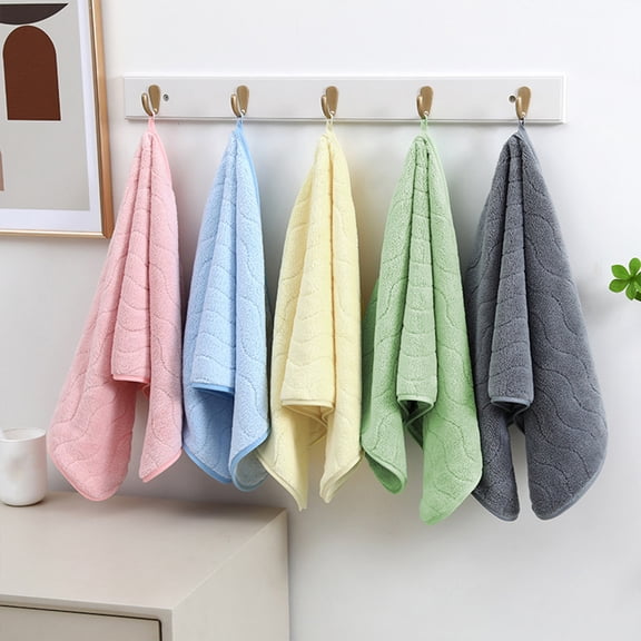 Gifts TTJ Plush Wave Texture Bath Towel 29.5x13.8 in Soft Highly Absorbent Quick Dry Oversized Shower Sheet Spa Quality Home Pool Gym Durable Machine Washable