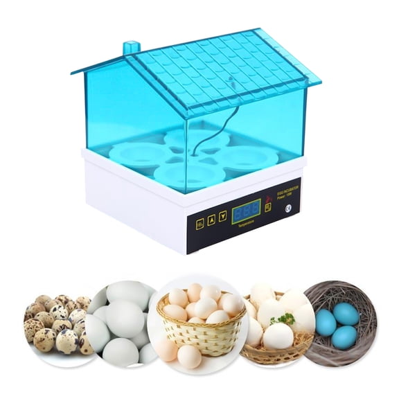 Gifts TTJ Poultry Incubator 4 Egg Hatching Incubator Automatic Temperature and Humidity Control Chicken Duck Quail Hatcher Home Farm Egg Incubator, Brooder Starter Kit