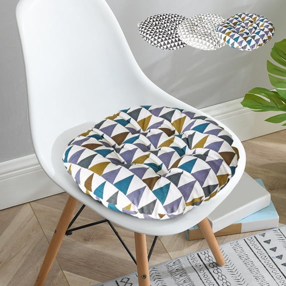 Gifts TTJ Round Linen Blend Plush Seat Cushion 16 in Non Slip Tatami Floor Pad Soft Breathable Chair Cushion For Dining Living Room Dormitory Home Seating Comfort