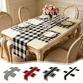 thumbnail image 1 of Gifts TTJ Table Runner And 4-Placemat Set Linen-Style Heat-Resistant Dining Table Decor Washable Reversible Holiday Tabletop Centerpiece Placemat Combined Set For Kitchen Dining Party Entertaining, 1 of 7