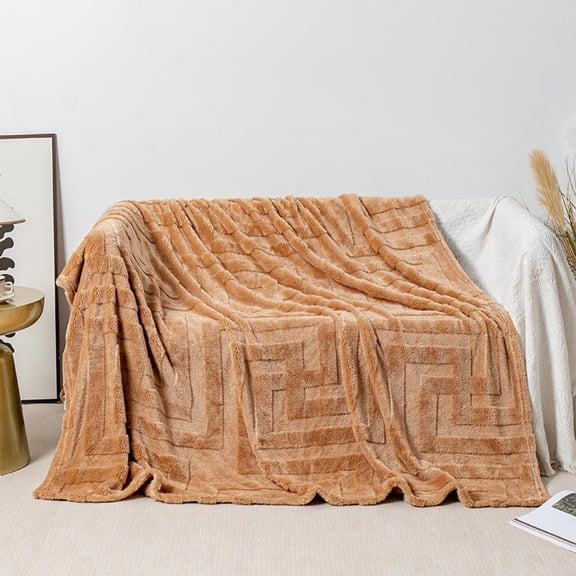 Gifts TTJ Thick Suede Nap Shawl Blanket Soft Plush Throw 27.6x39.4 in Cozy Work Office Napping Blanket Lightweight Warm Shawl Versatile Sofa Bed Travel Machine Washable Throw