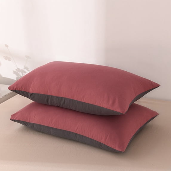 Gifts TTJ Two-Tone Anti-Sweat Pillowcase 18.9x29.1 in Breathable Hotel-Style Protective Cover Oil Proof Encasement Durable Machine Washable Home Bedding