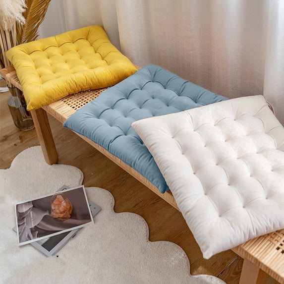 Gifts TTJ Velvet Chair Cushion With Lacing Super Soft Breathable Padded Seat Pad Comfortable Reading Room Bedroom Living Room Removable Washable Cover Durable Support, Seat Cushion