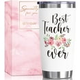 thumbnail image 1 of Gifts For Teacher from Students - 20 oz Tumbler Christmas Gifts for Teacher Appreciation Teacher Gift Insulated Cups Unique Boxed Present for Thanksgiving Birthday Graduation Gifts Tumbler for Teacher, 1 of 6