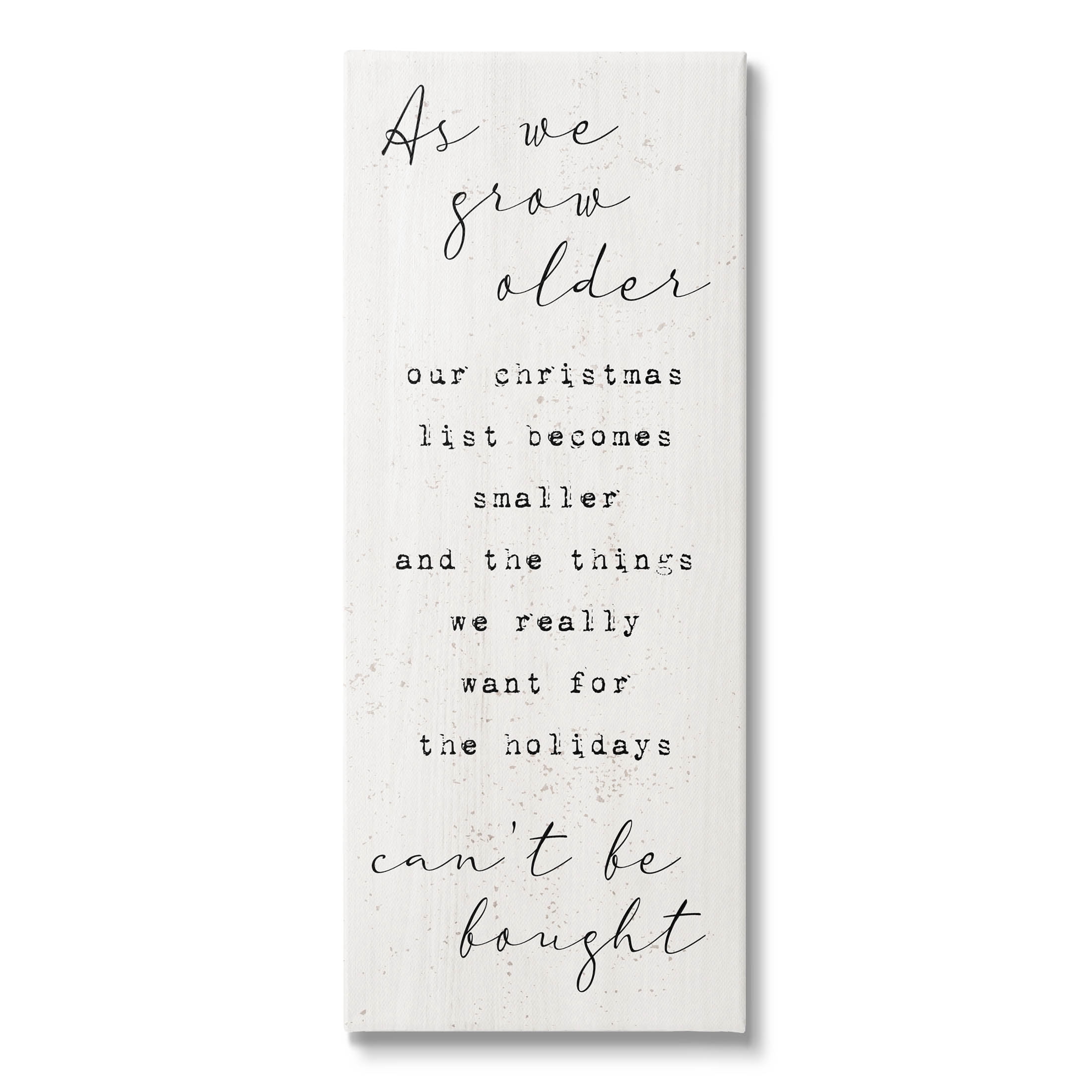 Gifts That Can't Be Bought Holiday Holiday Graphic Art Gallery Wrapped Canvas Print Wall Art