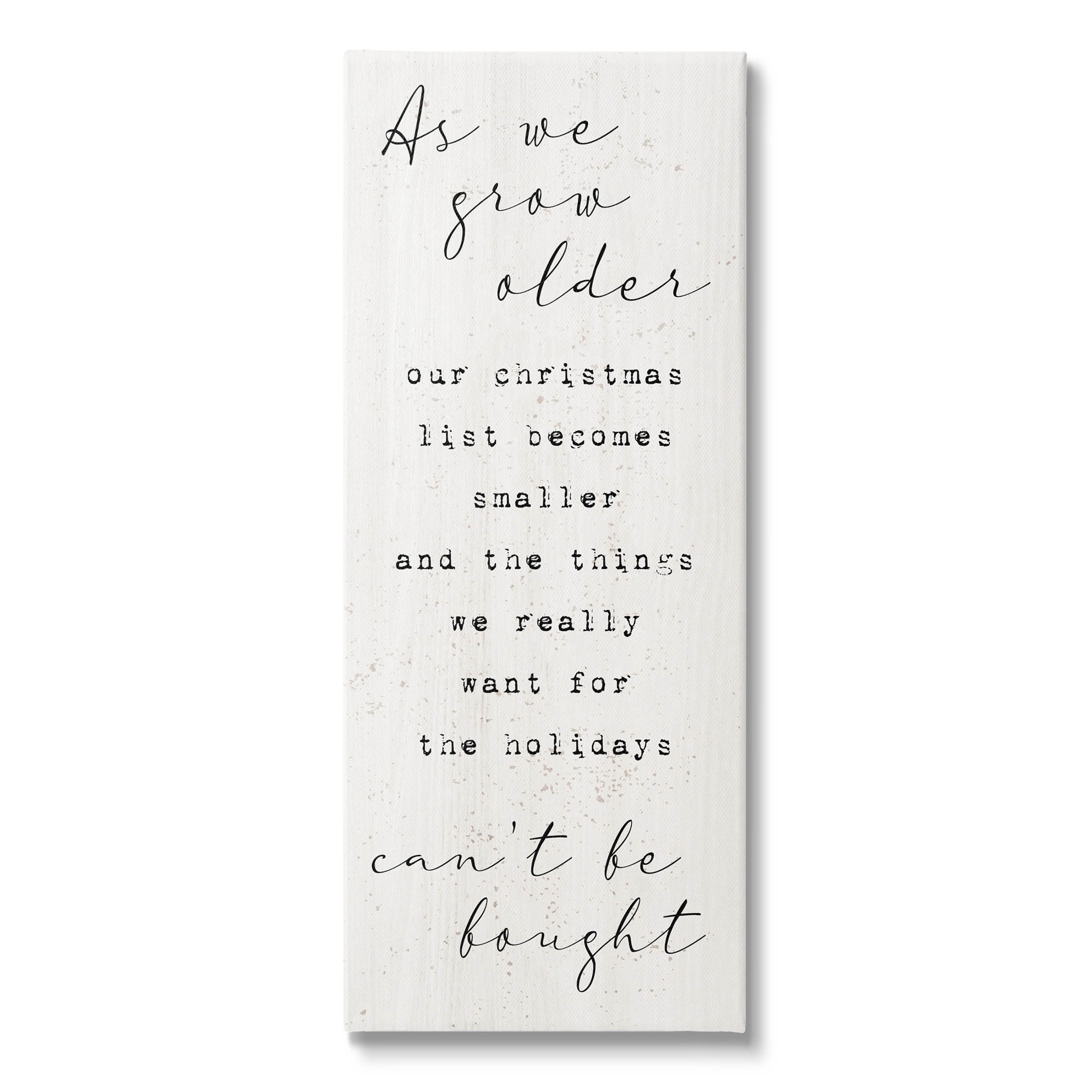 Gifts That Can't Be Bought Holiday Holiday Graphic Art Gallery Wrapped Canvas Print Wall Art