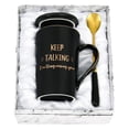 thumbnail image 1 of Gifts for Therapist - Keep Talking I'm Diagnosing Mugs, Birthday, Christmas Gifts for therapist, psychologist, counselor, teacher boss, Futtumy 14 fl oz Black Coffee Mugs Ceramic Mug Tea Cup, 1 of 10
