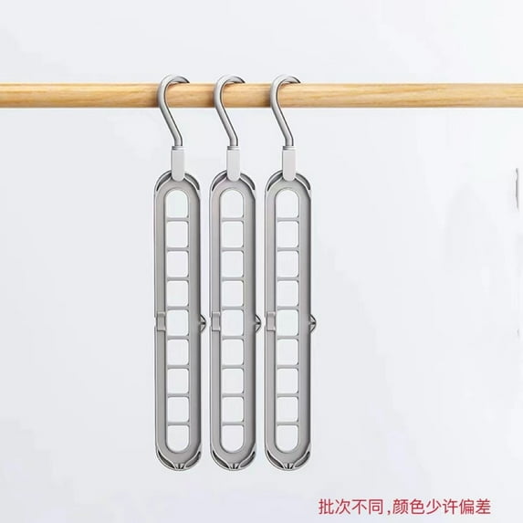 Gifts USSUMA 9-Hole Hangers Organizers and Wardrobe Storage Multifunctional Organization and Home Storage Space-saving Hangers With 9 Holes for Wardrobe Gray