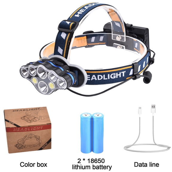 Gifts Ufehgfjh Usb Rechargeable 8 Led Headlamp Work Light Head Torch Without Batteries Usb Cable Included Bright Hands Free Headlamp for Camping Hiking Repair Work Light Portable