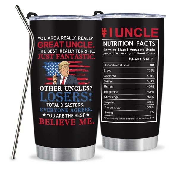 Gifts for Uncle from Niece,Funny Uncle Gifts for Birthday from Nephew Brother ,20oz Uncle Tumbler Uncle Gifts, Unique Uncle Presents Gifts Ideas for Uncle on Father's Day, Christmas