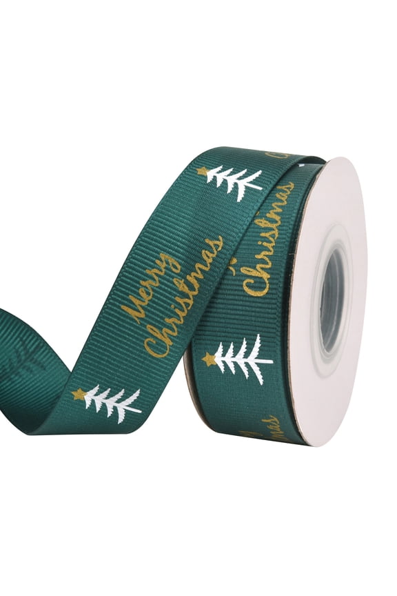 Gifts Under $5 Caoblia Christmas Ribbon 4/5 inch 10 Yards Holiday Printing Ribbon for Christmas Wreath, Xmas Tree, DIY Crafting Gifts Wrapping, Christmas Party Decor, Christmas Decorations