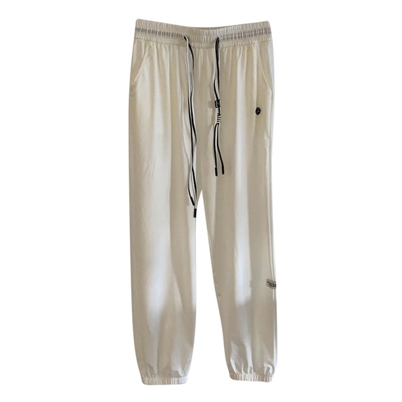 Gifts Usmixi Womens Quick Drying Sports Pants Casual Solid Drawstring Elastic Waist Lightweight Trousers Loose Wide Leg Workout Long Pants with Pocket White l