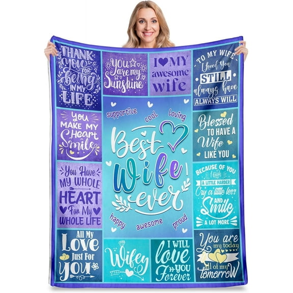 Gifts for Wife, Best Gifts for Wife, Wife Gifts from Husband, Cool Birthday Gifts for Wife, for Wife, Wife Gifts for Mothers Day Throw Blanket 50"x60"
