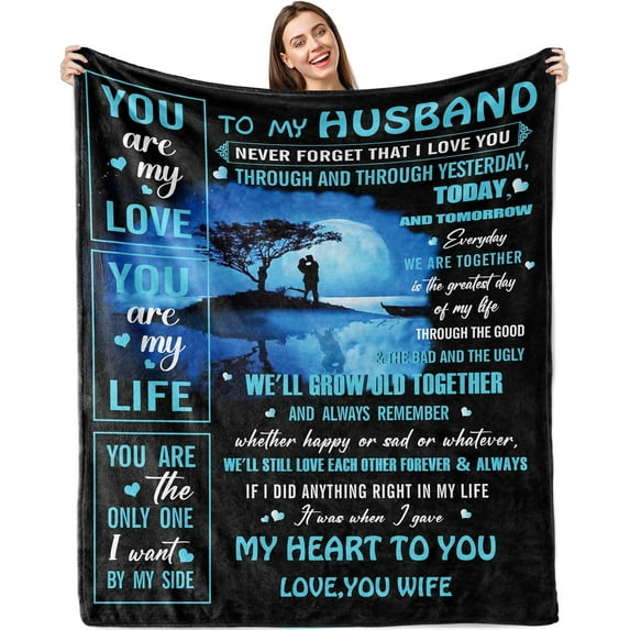 Gifts for Wife Blanket 60"X50",Wife Birthday Gift Ideas,Wife Birthday Gifts from Husband,Christmas Birthday Gifts for Wife,Romantic Anniversary Wedding Gifts for Wife,Best Wife Ever Gifts