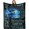 thumbnail image 1 of Gifts for Wife Blanket 60"X50",Wife Birthday Gift Ideas,Wife Birthday Gifts from Husband,Christmas Birthday Gifts for Wife,Romantic Anniversary Wedding Gifts for Wife,Best Wife Ever Gifts, 1 of 6