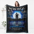 thumbnail image 1 of Gifts for Wife Blanket from Husband, to My Wife Gifts from Husband, Wedding Anniversary Romantic Gifts for Her, Wife Birthday Gift Ideas, Birthday Gifts for Wife, for Her Throw Blanket 50"x60", 1 of 6