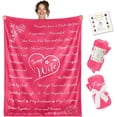 thumbnail image 1 of Gifts for Wife Blanket, Wife Gifts for Her Anniversary, My Wife Birthday Gift Ideas, Gift from Husband for Wife Anniversary, Birthday Presents for Wife Romantic,Throw Blanket 65" x 50" (Rose Pink), 1 of 5