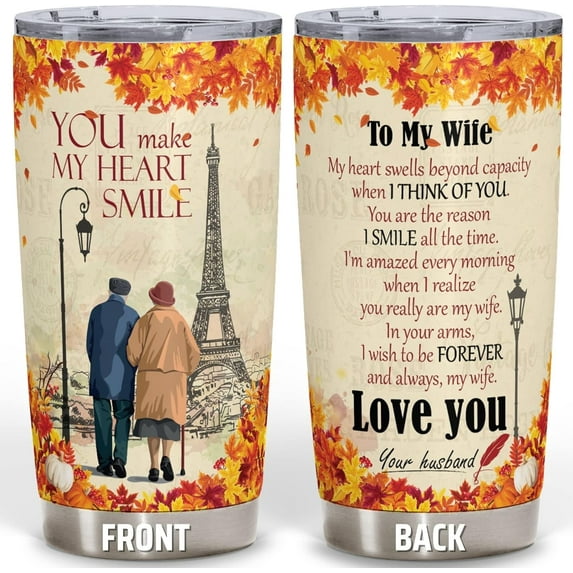 Gifts For Wife From Husband - Anniversary Romantic Gifts For Her - I Love You Gifts For Her Gifts Romantic - Valentines Day Gifts From Husband - 20oz Tumbler Wife Birthday Gift Ideas