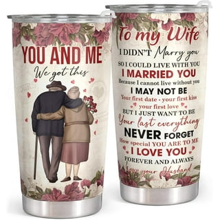 Valentines Day Gifts for Her, Anniversary Birthday Gifts for Wife, 20oz  Stainless Steel Tumbler, Christmas Mothers Day Gifts for Wife from Husband,  Romantic Gift for Her, Wife Gifts from Husband 