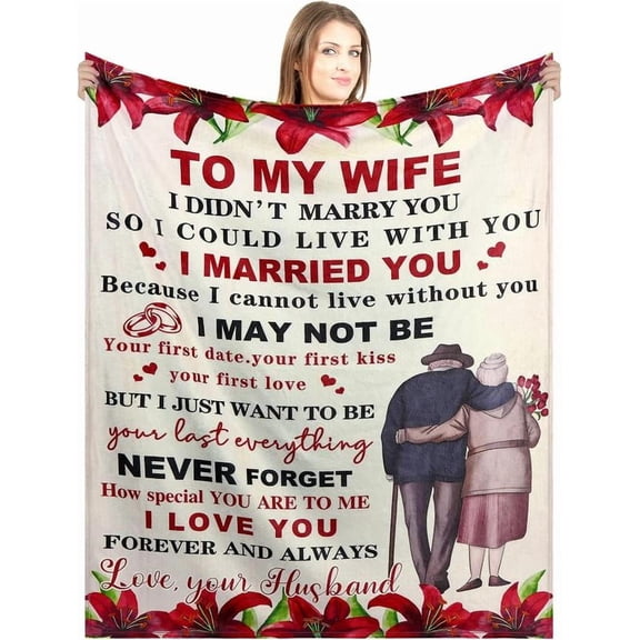 Gifts for Wife from Husband to My Wife Blanket Gifts for Wife Wedding Anniversary Valentines Day Gifts Romantic Gifts Wife Gifts for Birthday Gift Mother's Day