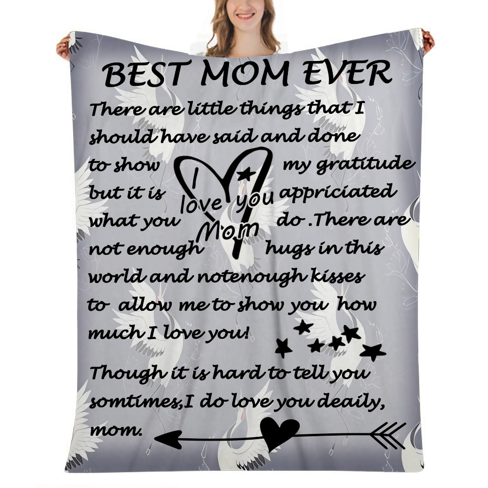 Letter Throw Blanket Gifts for Mom Birthday Mother's Day Christmas Throw  Blankets Gift to My Mom,Throws Present for MamaTravel Home Living Room  Decor,40x58''(#239,40x58'')O 