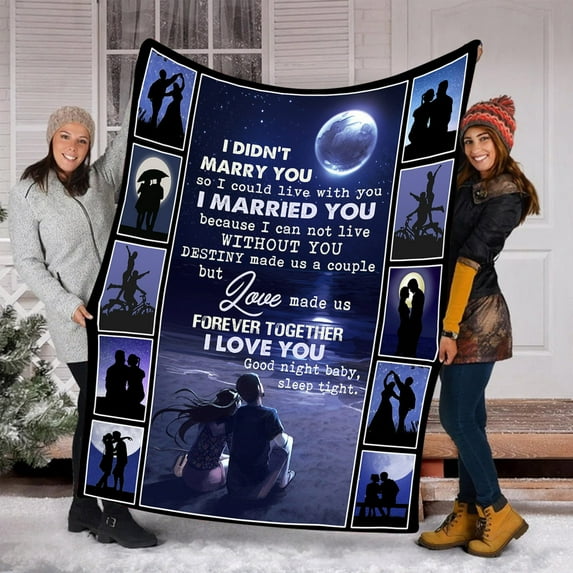 Gifts for Wife from Husband, to My Wife's Blanket Wedding Anniversary Birthday Gifts, Christmas Mothers Valentines Day Romantic Gifts for Her 100x150cm
