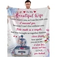 thumbnail image 1 of Gifts for Wife, To My Wife Blanket from Husband, Birthday Wedding Anniversary Valentine's Day Romantic Presents Love Gifts for Her Women, Super Soft Flannel Throw Blanket, 50x60 Inch, 1 of 6