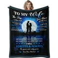 thumbnail image 1 of Gifts for Wife, Wedding Anniversary Birthday Gifts for Women, Romantic I Love You Present for Her, Christmas Mothers/Valentines Day Gift for Wives from Husband, to My Wife''s Blanket 60"X 50", 1 of 6