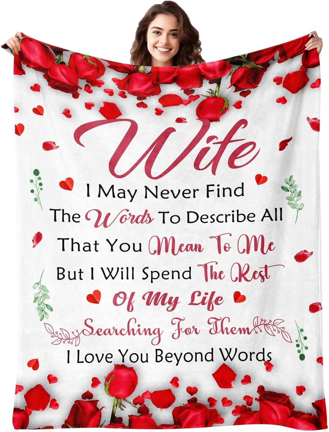 Gifts for Wife, Wife Gifts from Husband, Wife Birthday Gift Ideas, Wedding Anniversary Romantic Gifts for Wife, Valentines Mothers Day Christmas Birthday Gifts for Wife, Wife Blanket