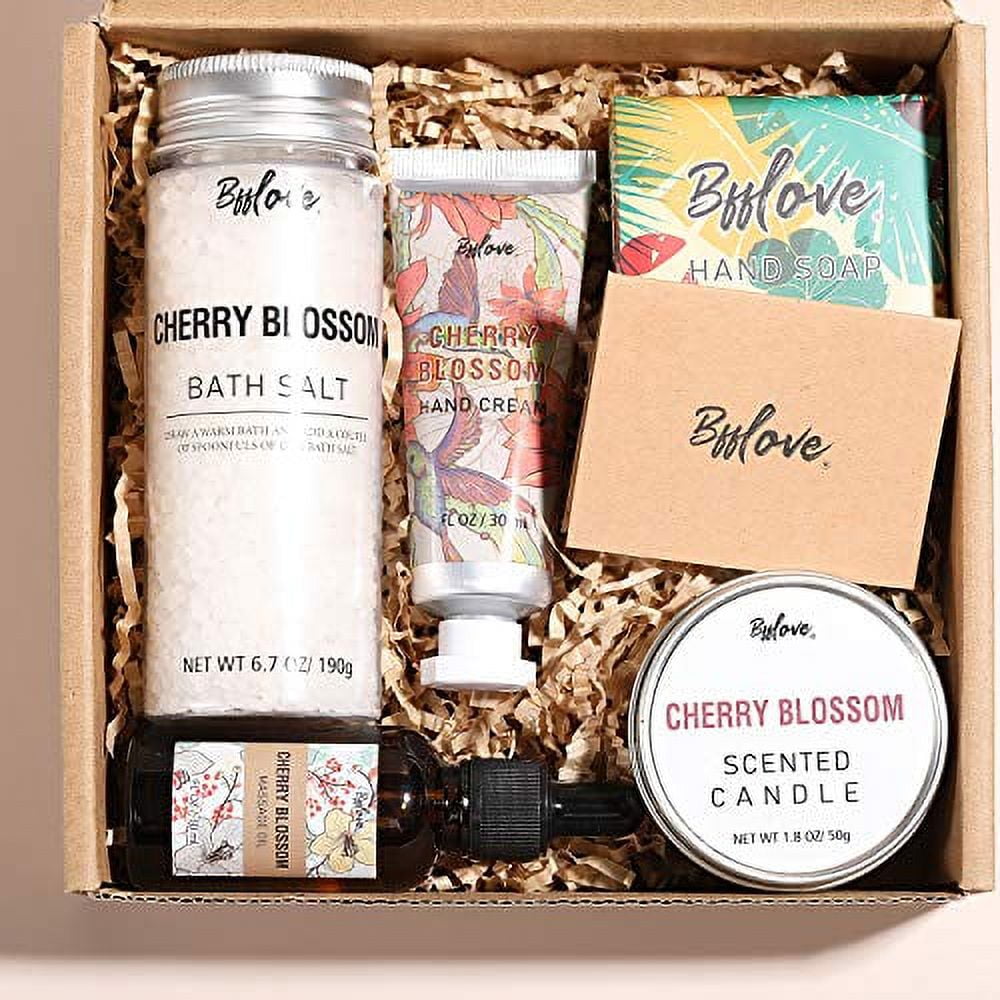Spa Gifts for Women, BFF LOVE-5pcs Cherry Blossom Spa Gifts Box