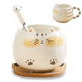 thumbnail image 1 of Gifts for Women Cute Stuff Christmas Cat Coffee Mug Friendship Gifts Ceramic Kawaii Tea Cup Funny Novelty Thank You Gift for Girlfriend,Girls,Her,Mum,Sister Present for Leaving Gift for Colleague, 1 of 8
