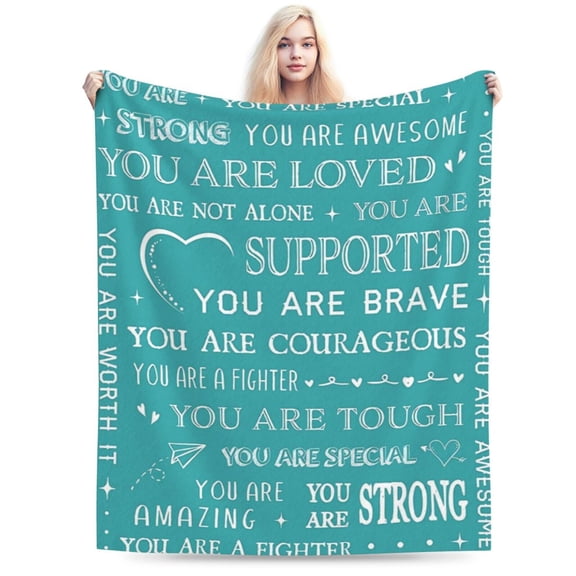 Gifts for Women- Get Well Soon Blanket, Feel Better After Surgery Present for Sick Women, Thinking of You Gifts, Inspirational Gift Blanket for Her Friend Sister, 60x50