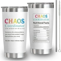 Gifts for Women - Gifts for Boss Lady - Chaos Coordinator Gifts - Thank You Gifts for Coworker, Manager, Teacher - Birthday Gifts for Women Boss Day Gifts - 20 Oz Stainless Steel Tumbler