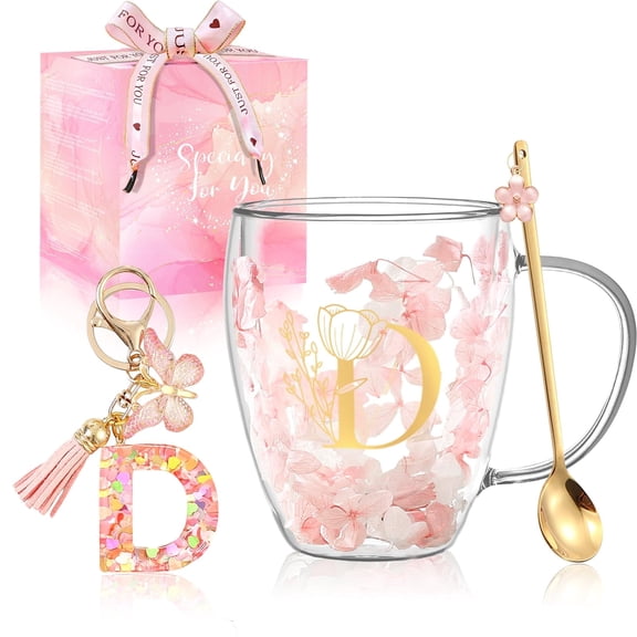 Gifts for Women Glass Coffee Mugs Unique Birthday Gift for Her Ladies Espresso Tea Cups Personalised Friendship Gifts Cute Double Walled Glass Mugs Xmas Christmas Stocking Fillers Presents for Women