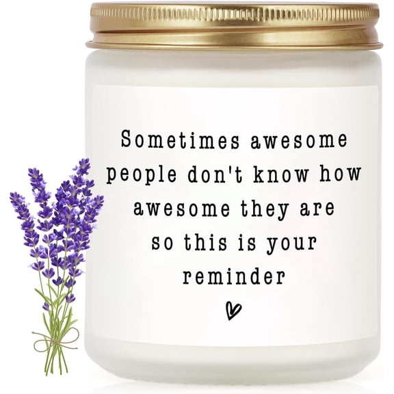 Gifts for Women Men, Birthday Gifts for Women, Friendship, Relaxation, Thank You, Inspirational , Graduation for Woman Man Teacher Mom Girlfriend Sister Bestie, Lavender Candle 7Oz